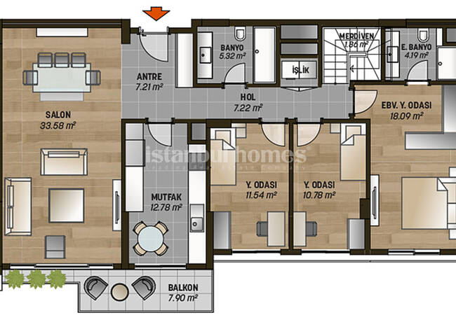 Modernly Designed Real Estate in an Elite Complex in Beykoz 33