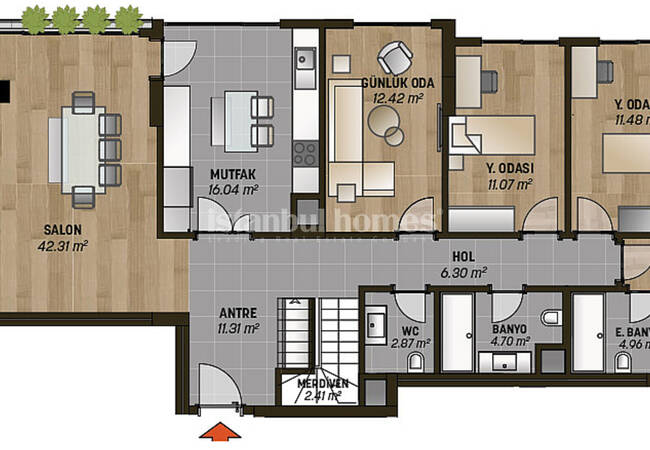 Modernly Designed Real Estate in an Elite Complex in Beykoz 25