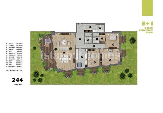 آپارتمان در اسکودار نزدیک به مترو و جاده های ارتباطی 42