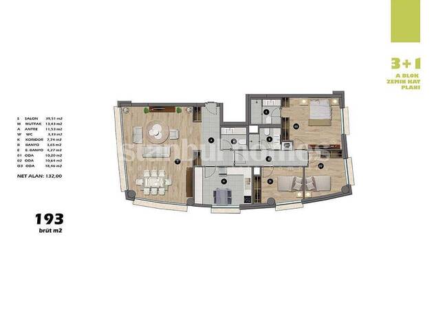 آپارتمان در اسکودار نزدیک به مترو و جاده های ارتباطی 46