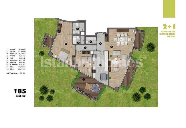 آپارتمان در اسکودار نزدیک به مترو و جاده های ارتباطی 47