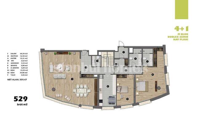 آپارتمان در اسکودار نزدیک به مترو و جاده های ارتباطی 53