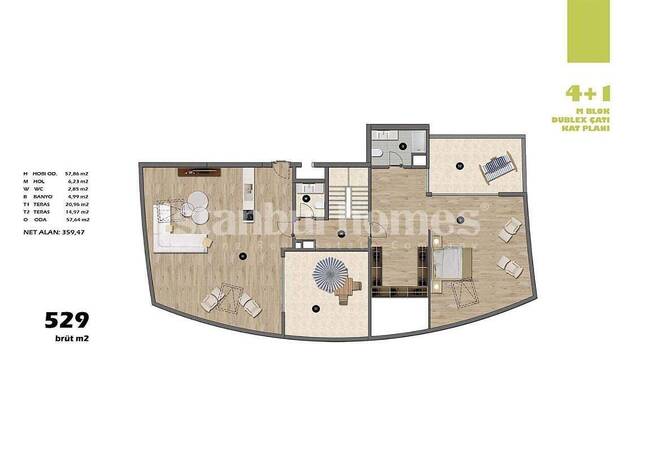 آپارتمان در اسکودار نزدیک به مترو و جاده های ارتباطی 54