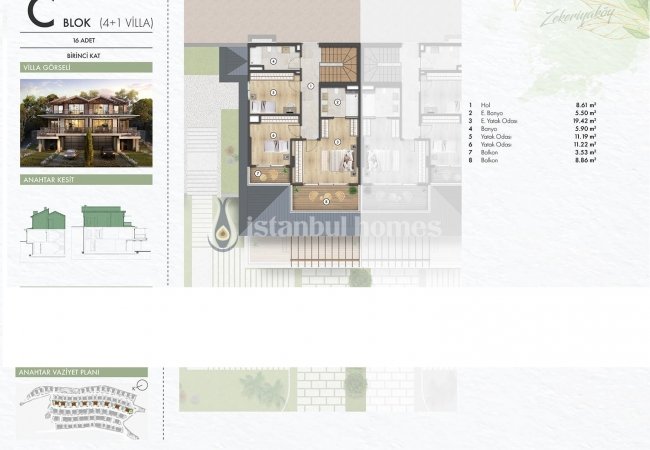 Zekeriyaköy'de Site İçinde Zengin Olanaklı Lüks Villalar 24