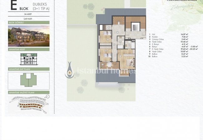 Zekeriyaköy'de Site İçinde Zengin Olanaklı Lüks Daireler 19