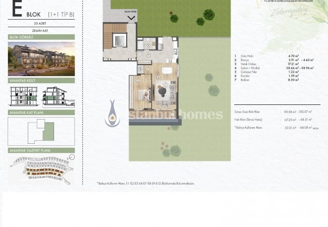 Zekeriyaköy'de Site İçinde Zengin Olanaklı Lüks Daireler 20