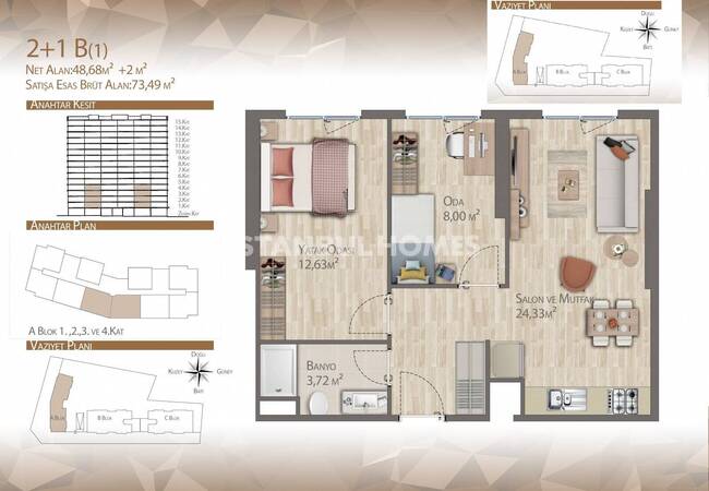 İstanbul’da Yüzme Havuzlu Site İçinde Satılık Daireler 24