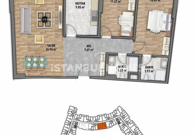 فروش آپارتمان با قیمت مناسب در بیلیکدوزو 26