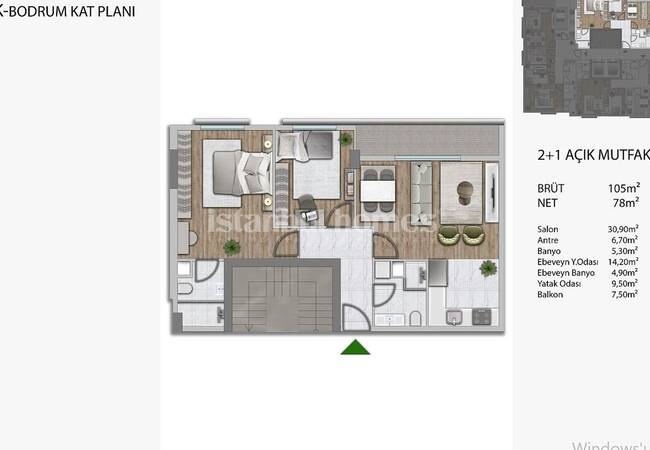 آپارتمان های نوساز و جدید، نزدیک به خط ساحلی در بیلیکدوزو 15