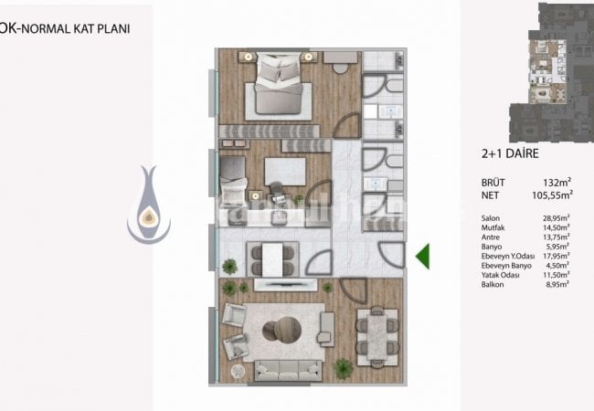 آپارتمان های نوساز و جدید، نزدیک به خط ساحلی در بیلیکدوزو 18