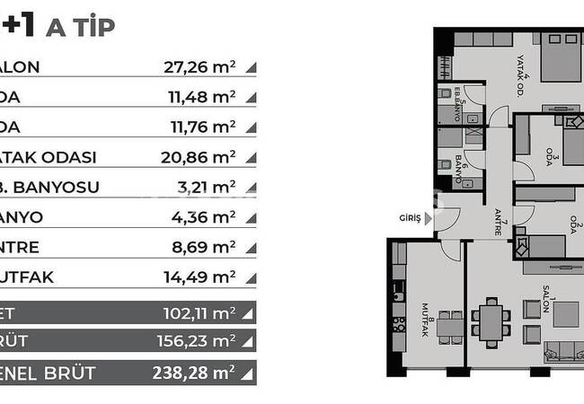Flats in a Complex with Rich Social Amenities in Kadikoy 27