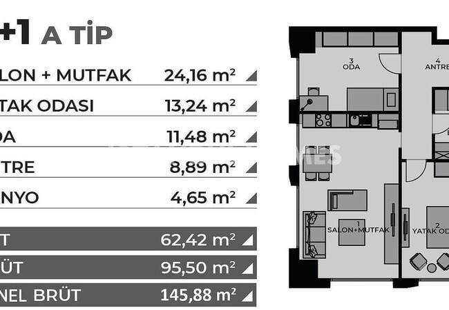 Flats in a Complex with Rich Social Amenities in Kadikoy 28