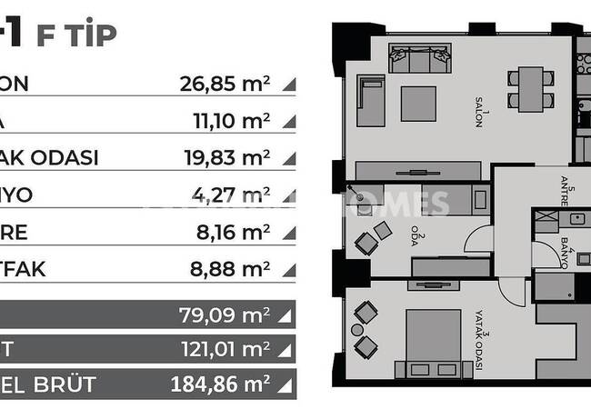 Flats in a Complex with Rich Social Amenities in Kadikoy 31