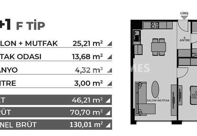 Flats in a Complex with Rich Social Amenities in Kadikoy 35