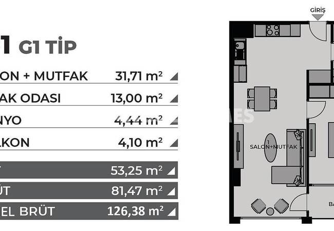 Flats in a Complex with Rich Social Amenities in Kadikoy 36