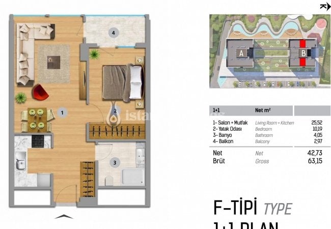 Bahçelievler Yenibosna'da Havuzlu Sitede Lüks Daireler 25