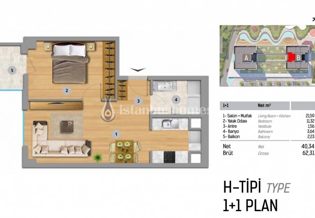 Bahçelievler Yenibosna'da Havuzlu Sitede Lüks Daireler 27