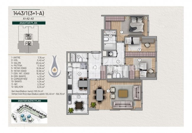 Новые Квартиры в Элитном Комплексе в Районе Башакшехир 6