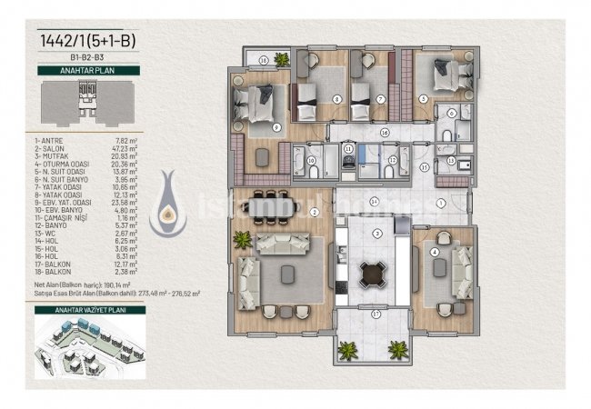 Новые Квартиры в Элитном Комплексе в Районе Башакшехир 10