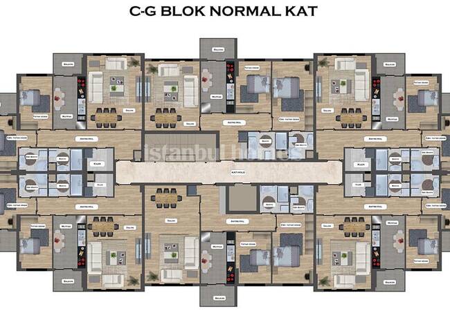 Real Estate in a Complex with Pools in Istanbul Silivri 36
