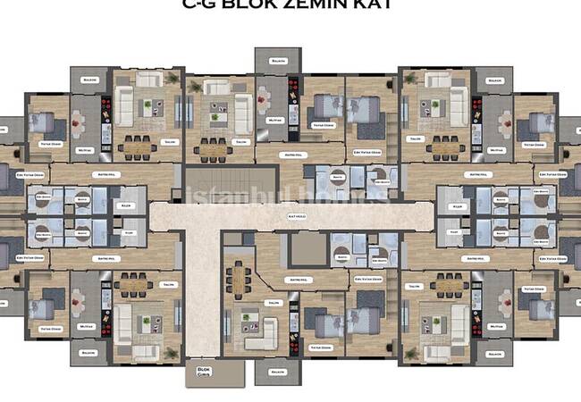 Real Estate in a Complex with Pools in Istanbul Silivri 37