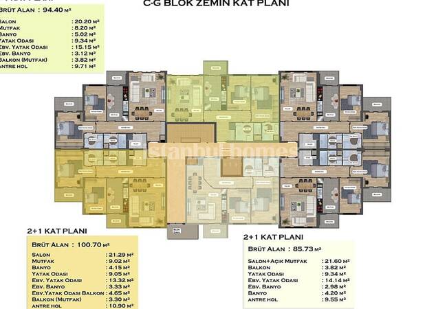 Real Estate in a Complex with Pools in Istanbul Silivri 38