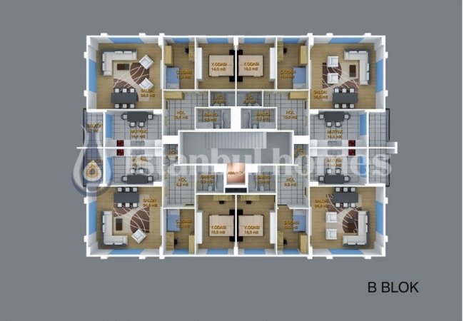 Modernly Designed Ready to Move Apartments in Buyukcekmece 42