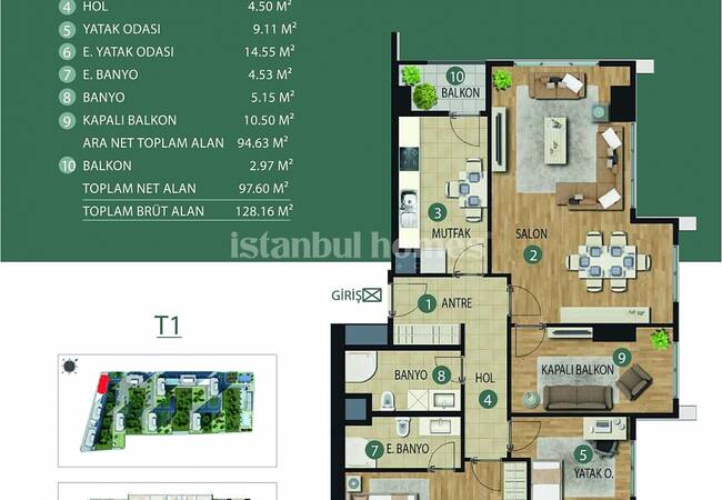 Neue Meerblick-wohnung In Einem Luxuskomplex In Kartal 27