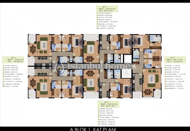 آپارتمان های شیک نزدیک به اسکله بیلیکدوزو در استانبول 28