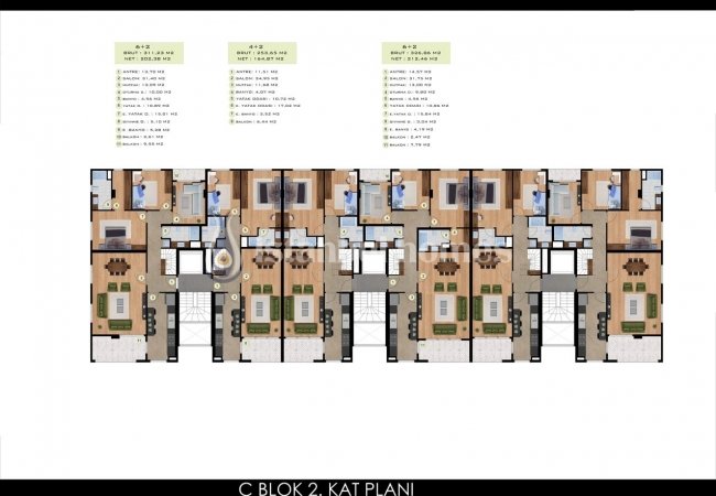 آپارتمان های شیک نزدیک به اسکله بیلیکدوزو در استانبول 38