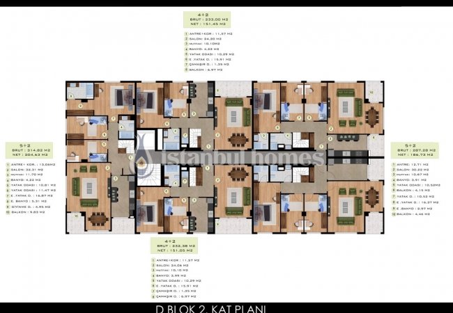 آپارتمان های شیک نزدیک به اسکله بیلیکدوزو در استانبول 42