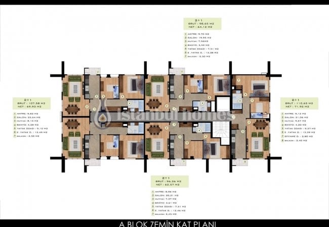 آپارتمان های شیک نزدیک به اسکله بیلیکدوزو در استانبول 31