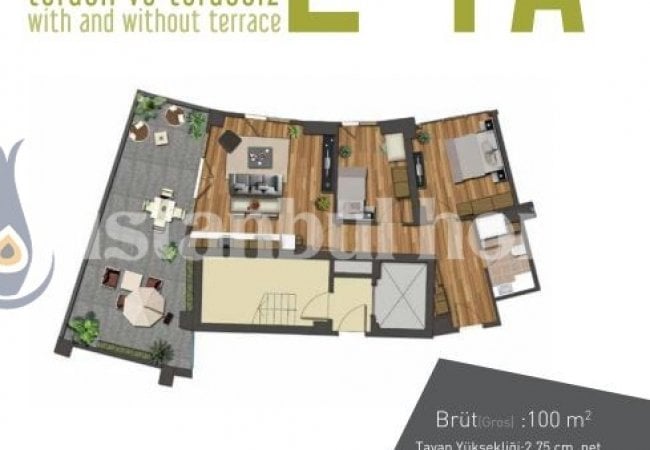 Kartal'da Deniz ve Adalar Manzaralı Site İçinde Daireler 15