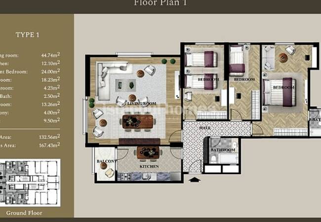 Kartal'da Deniz ve Doğa Manzaralı Çağdaş Tasarımlı Daireler 16