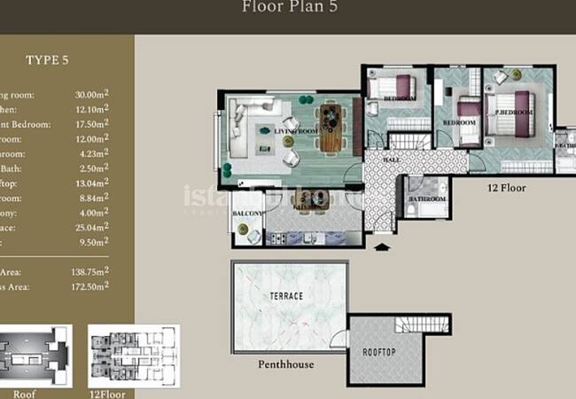 Kartal'da Deniz ve Doğa Manzaralı Çağdaş Tasarımlı Daireler 21