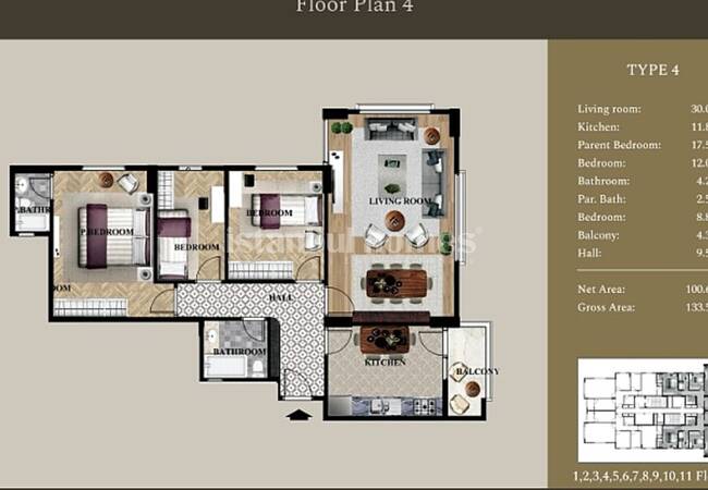 Kartal'da Deniz ve Doğa Manzaralı Çağdaş Tasarımlı Daireler 23