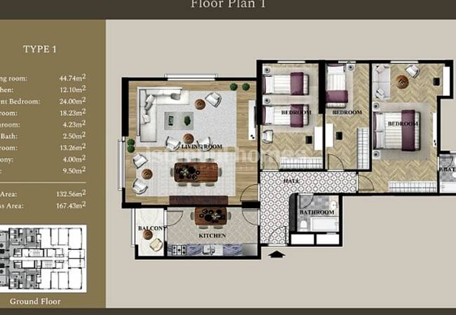 Kartal'da Deniz ve Doğa Manzaralı Çağdaş Tasarımlı Daireler 14