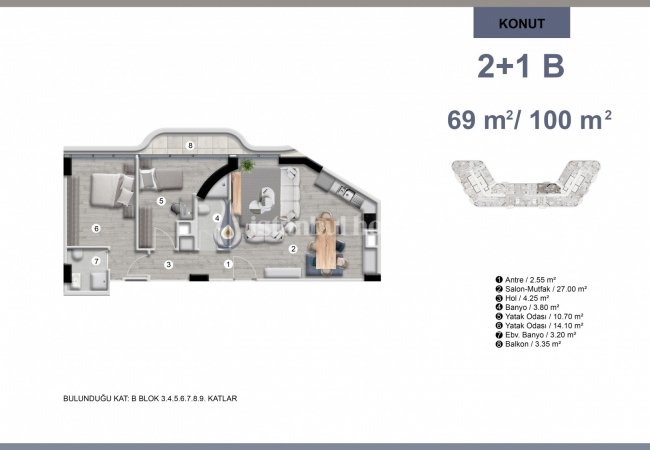 Flats in a Complex on the Transportation Line in Pendik 18