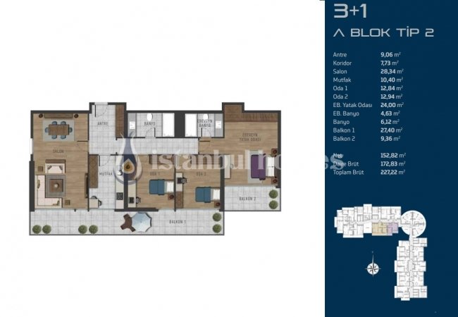 Kartal’da Metroya Yakın Site İçinde Deniz Manzaralı Gayrimenkuller 23