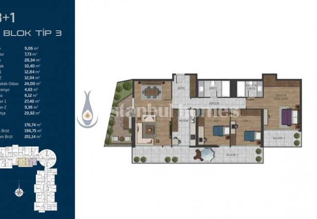 Kartal’da Metroya Yakın Site İçinde Deniz Manzaralı Gayrimenkuller 24