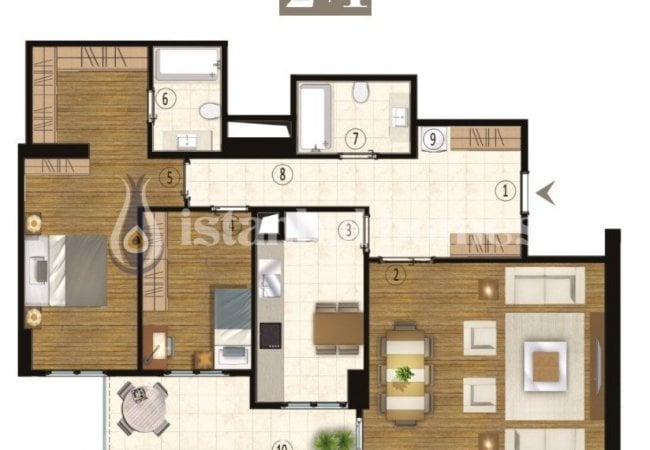 Appartements À Istanbul Vue Sur Lac Dans Un Projet 14