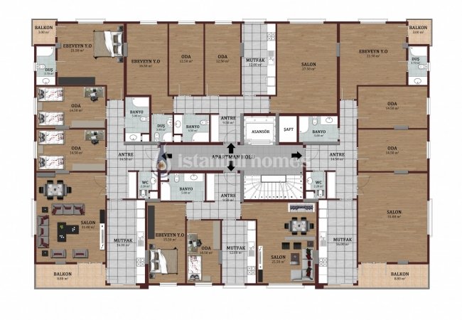 Appartements De Concept Familial À Istanbul 22