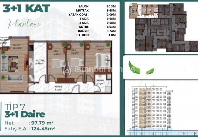 Spacious New Build Flats in a Secure Complex in Sultangazi 14
