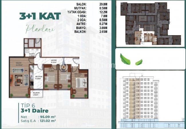 Spacious New Build Flats in a Secure Complex in Sultangazi 13