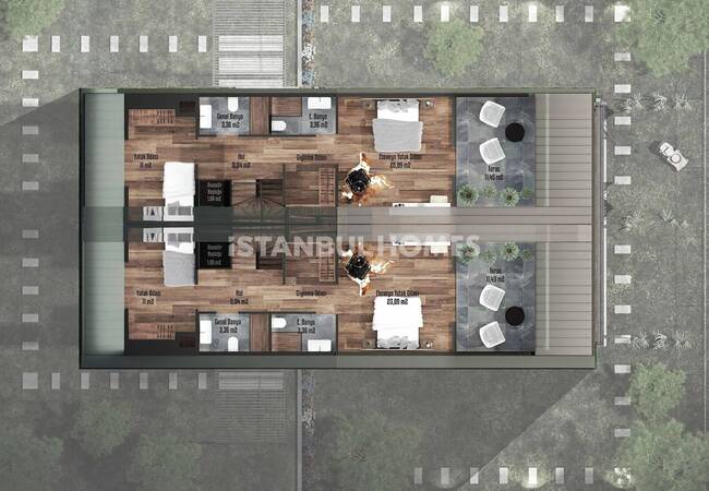 Semi-detached Villas in Nature in Polonezkoy Istanbul 18