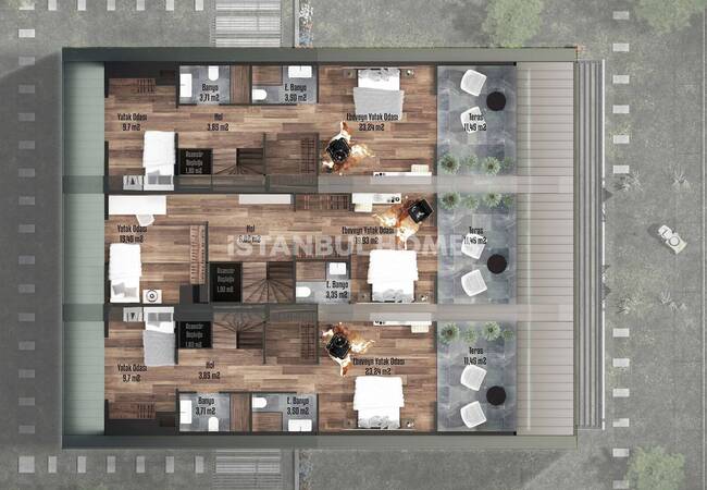 Semi-detached Villas in Nature in Polonezkoy Istanbul 22
