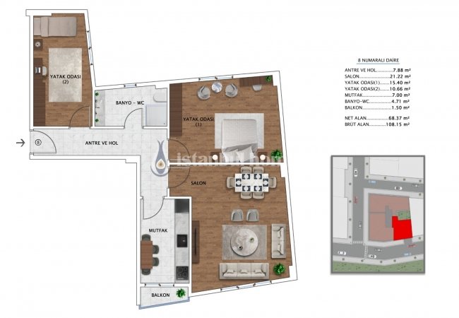 贝尤鲁的金角和城市景观别致公寓 13
