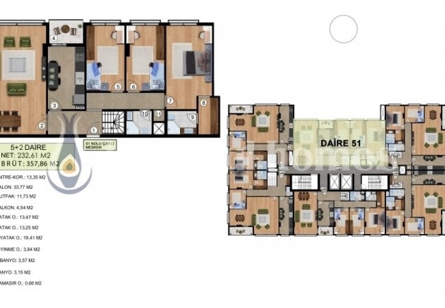 Beylikdüzü'nde Site İçerisinde Çağdaş Tasarımlı Şık Daireler 43