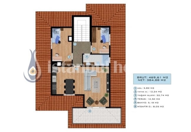 New Build Triplex Villas with Private Pool in Beylikduzu 56