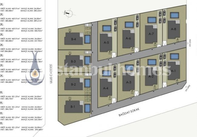 New Build Triplex Villas with Private Pool in Beylikduzu 57